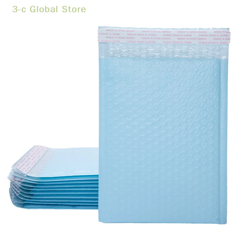 10Pcs Light Blue Bubble Mailers Padded Mailing Envelopes Self-Seal Shipping Bags for Small Business Bubble Bag