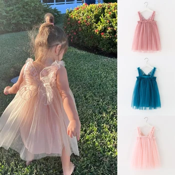 girls wings cute dresses baby ball gown tutu dress children summer clothes kids birthday party clothing for summer 1