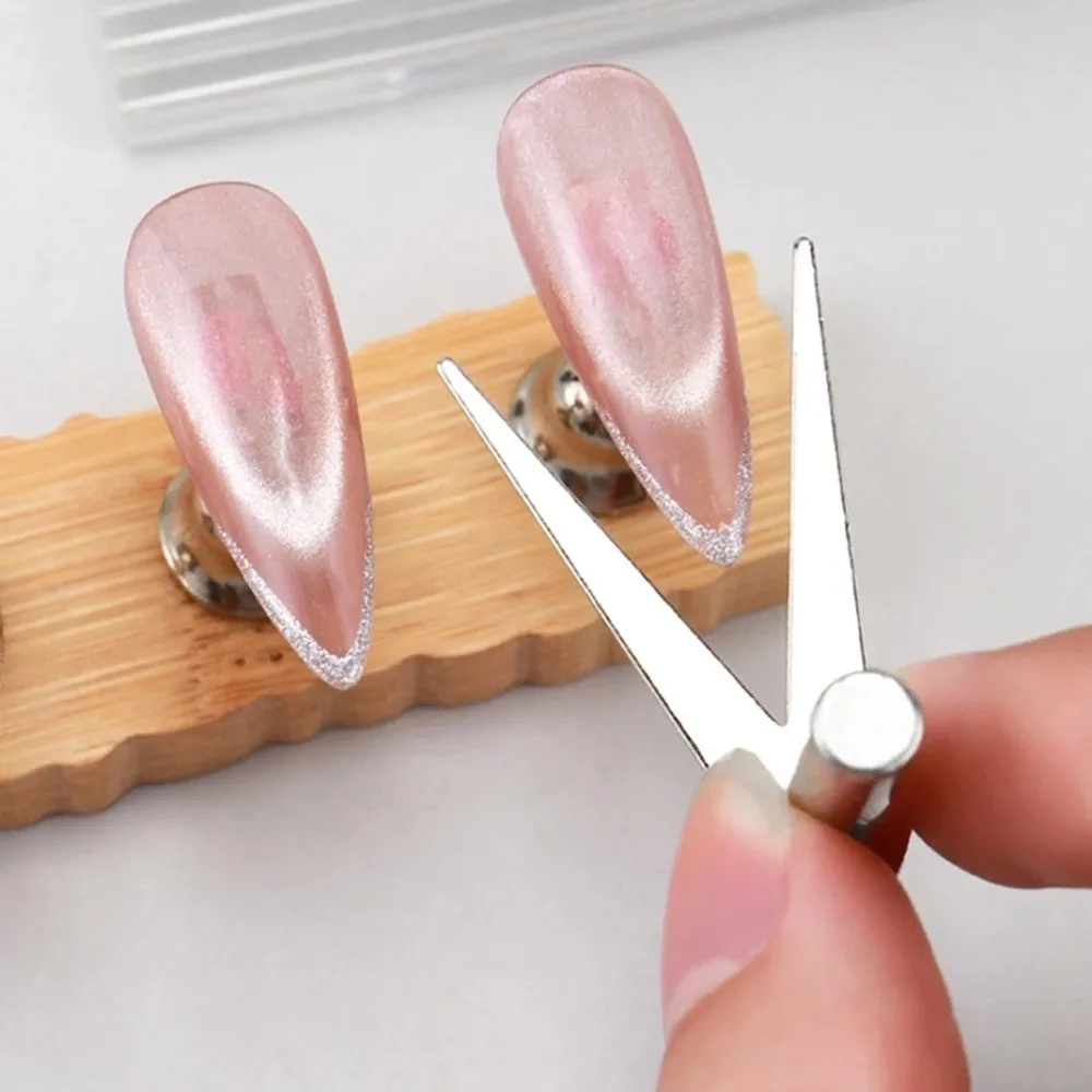 3개/세트 V자형 캣아이 마그네틱 툴 프렌치 스타일 마그네틱 막대 네일 마그네틱 스틱 더블헤드 조합 도구