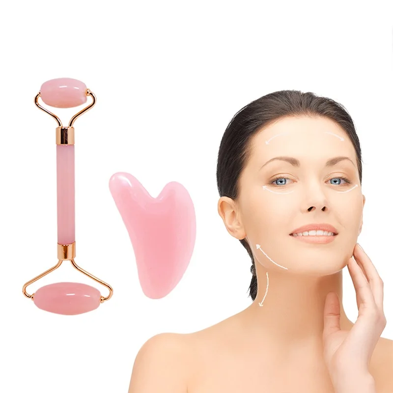 Facial Massager Facial Massager Double Head Roller Beauty Stick Heart Shaped Scraping Tablets for Full Body Massage Tools