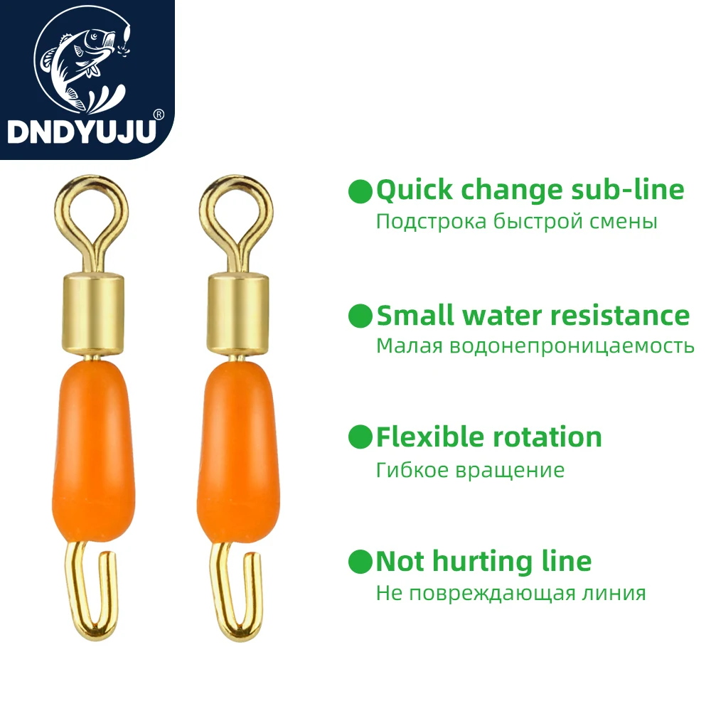 DNDYUJU 50pcs Bearing Swivel Fishing Hook Fast Connector Solid Rings Rolling Line Quick Link Carp Accessories | Спорт и развлечения