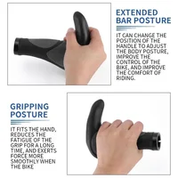 BUCKLOS poignées de guidon de vélo ergonomie avec barre étendue poignées de vélo en caoutchouc antidérapantes manchettes vtt durables accessoires de vélo 6