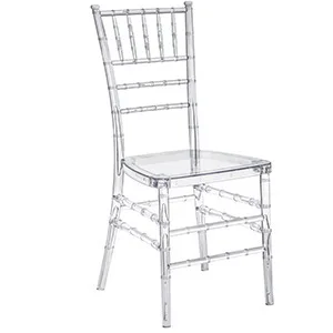 

Wedding Transparent Acrylic Chair Transparent Crystal Chair Hotel Banquet Hall Bamboo Chair Dining Chair