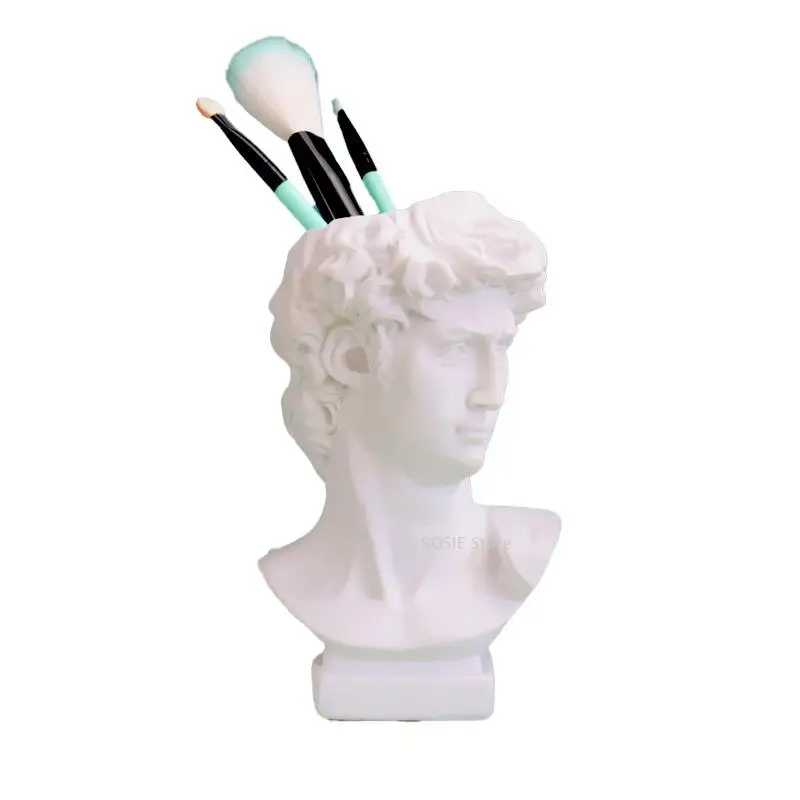 David Creative Portrait Vase Human Head Flower Vases Decorative Ornaments Resin David Home Flowers Art Decor 6