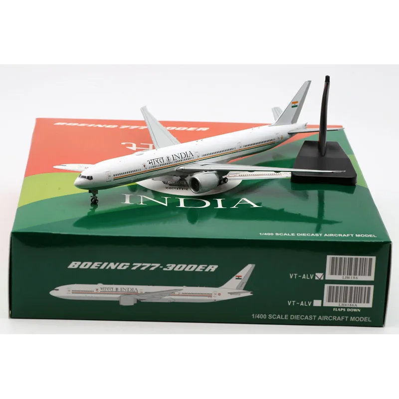 

LH4186 Alloy Collectible Plane Gift JC Wings 1:400 Government of India Boeing B777-300ER Diecast Aircraft Jet Model VT-ALV