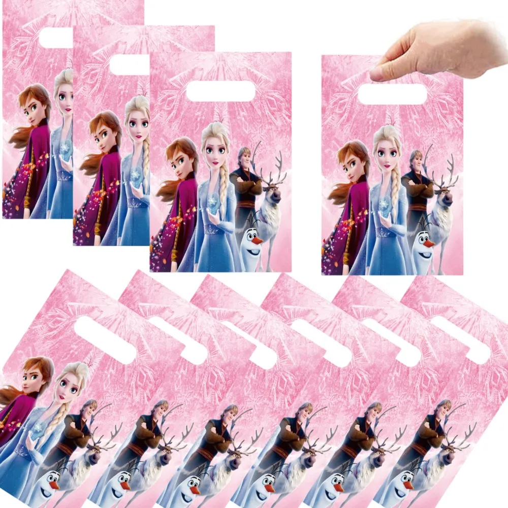 thumbnail image 1 of Decoraciones para fiesta de cumpleaños de Frozen de Disney, bolsa de regalo con dulces y temática de princesa Anna y Elsa, suministros para fiesta de baby shower para niñas y niños, 1 of 4
