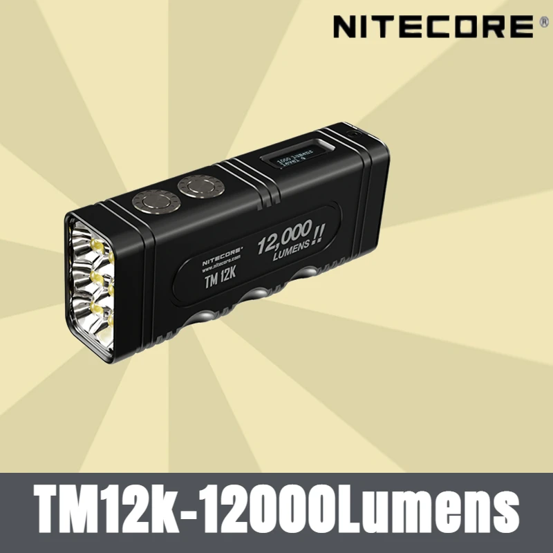 NITECORE 전술 손전등, TM12K, 12000 루멘