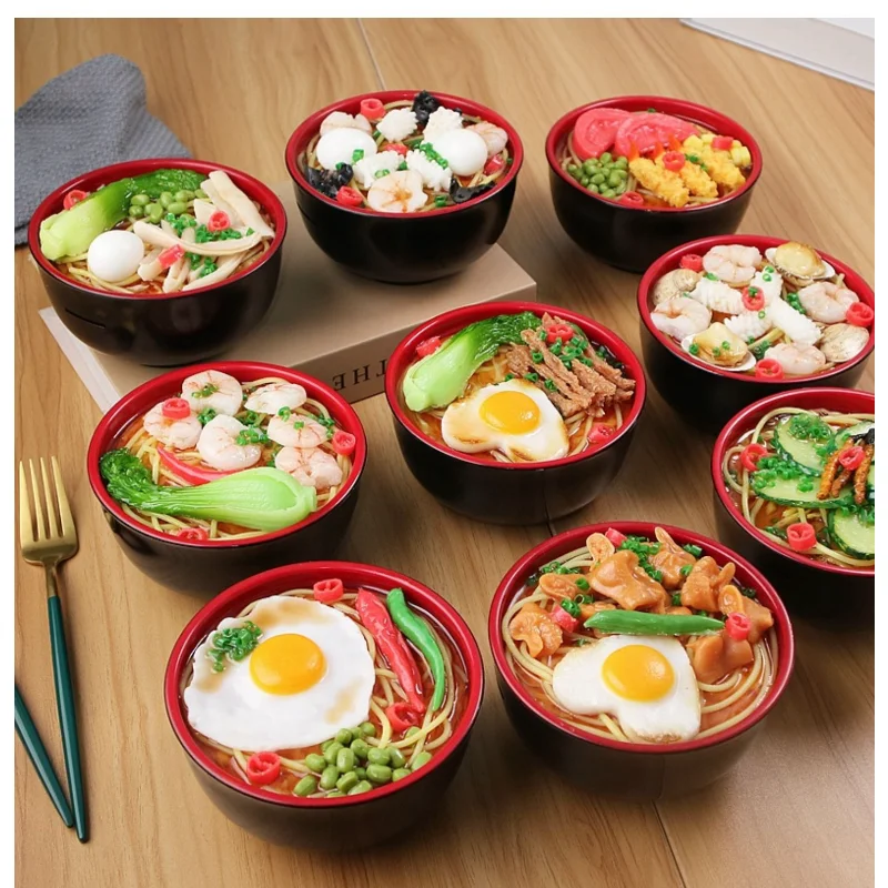 

Kids Noodle Rice Plastic Model Big Bowl Kitchen Toy Set Pretend Cooking Simulation Food Toys for Children Girls Play House Gifts