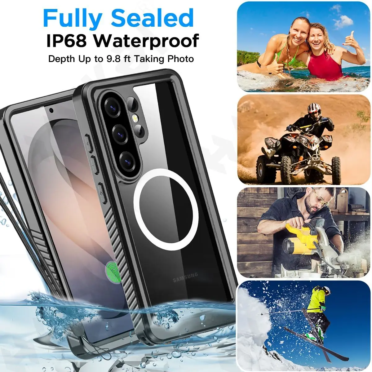 Enhanced Waterproof Metal Aluminum Phone Case with Luxury Design