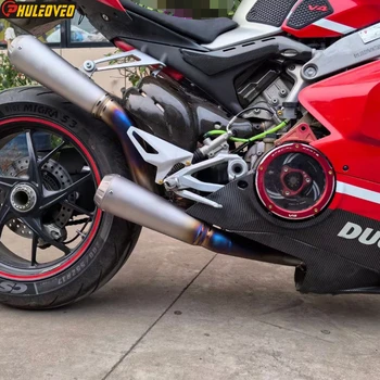 Handmade Titanium Alloy for Ducati Panigale SUPERLEGGERA V4 Motorcycle Slip-on Exhaust Escape Moto Muffler Middle Link Pipe Pots