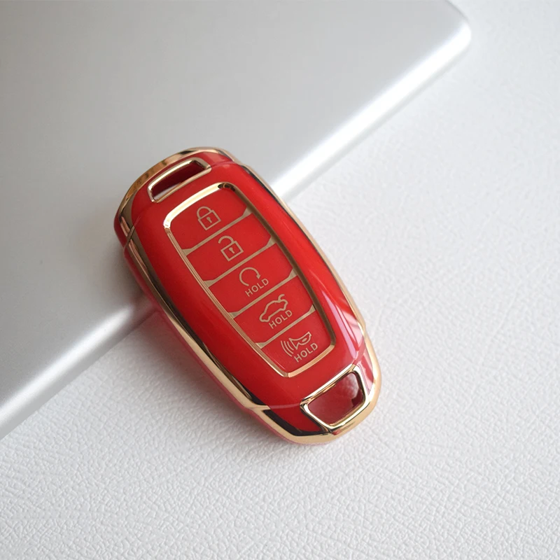 5 Buttons Car Key Case Cover Shell Fob For Hyundai Creta I20 I30 IX35 IX25 Elantra Grandeur Accent Solaris Sonata Palisade Kona