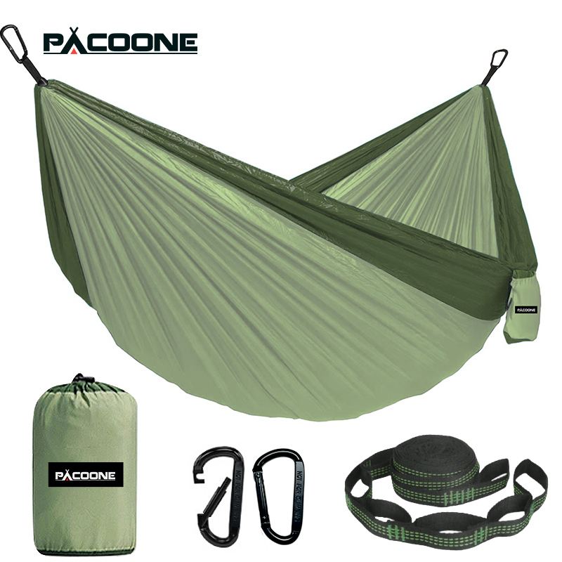  Outdoor Camping Hammock Portable Hammock Single or Double Hammock Camping Accessories Indoor Garden Yard Hammock Swing Travel 