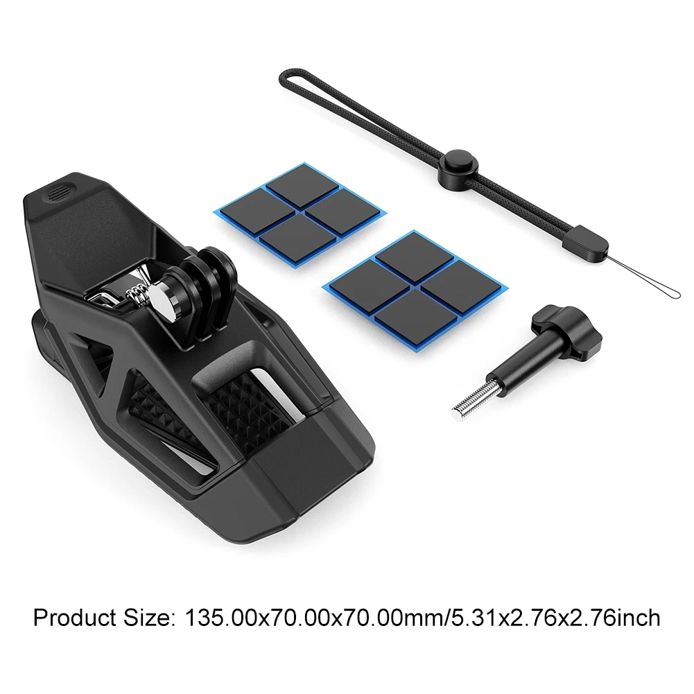 Gripper Mount Motorcycle Helmet Chin Bracket Sport Camera Clip for GoPro 13 12 11 10 9 8 for Insta 360 X5 X4 Accessories