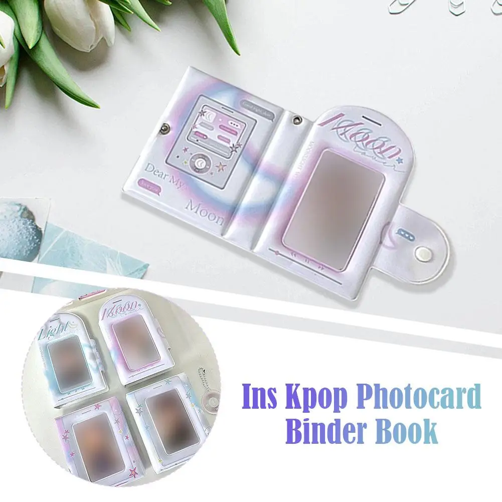 

Одна сетка сумка для карт Ins Kpop Милая кожаная полукруглая карта для книги фотография искусственная фотография фото H5W5