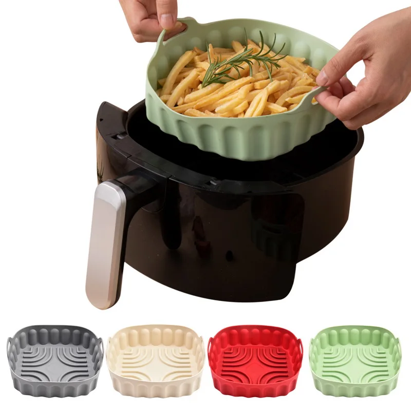 Reusable Coffee Air Fryer Accessories Basket Silicone Pot Baking Tray Mat Oven Nonstick