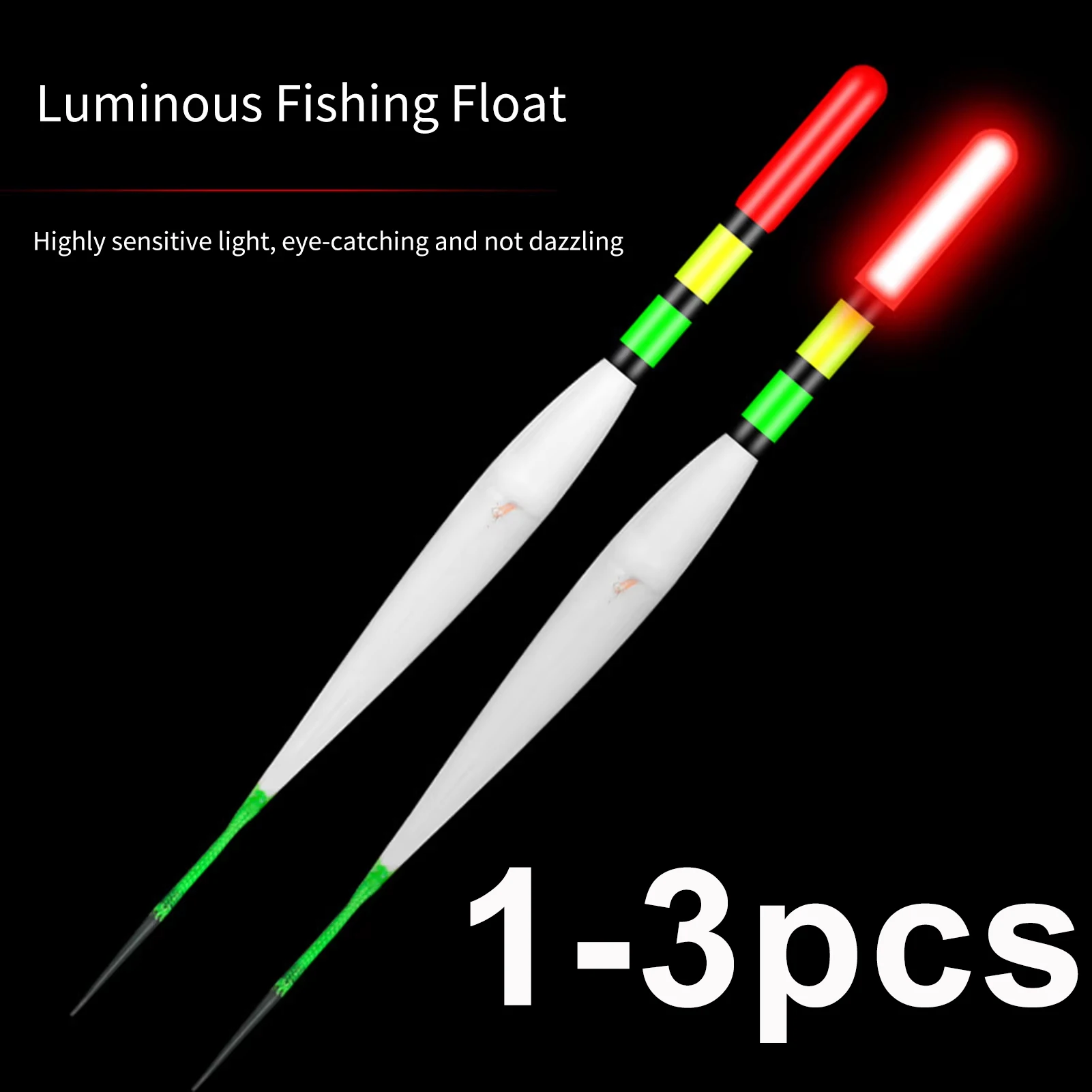 1pcs Fishing Float LED Electronic Float Top Luminous Ultra Sensitive Float Outdoor Fishing Accessories Night Fishing Buoy Tools