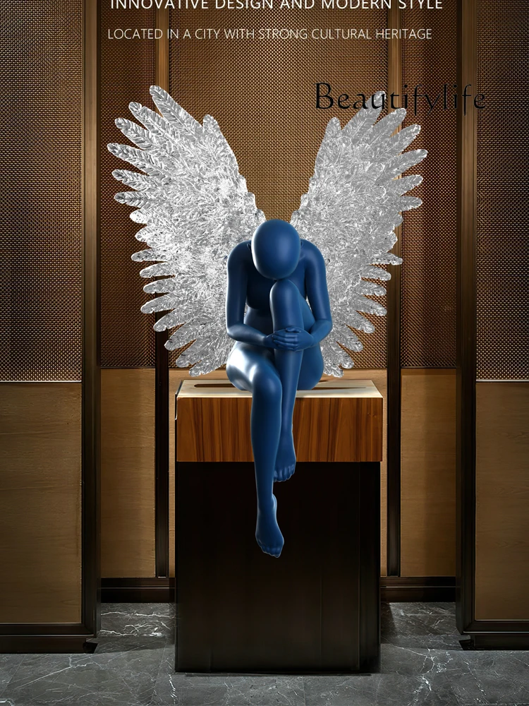 

Creative Large Sculptured Ornaments Floor Figure Hotel Artwork Living Room Decorations Ornaments