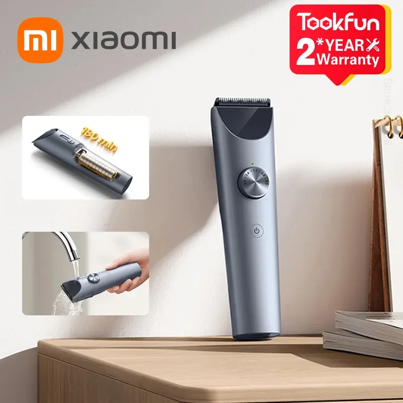 

2023 XIAOMI MIJIA Hair Clippers 2 Wireless Hair Cutting Trimmer Barber Cutter Titanium Alloy Blade Men Sideburns Electric Shaver