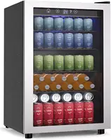 ft Beverage Refrigerator and Cooler, 145 Can Mini fridge with Glass Door for Soda Beer Wine, Small Drink Dispenser 1
