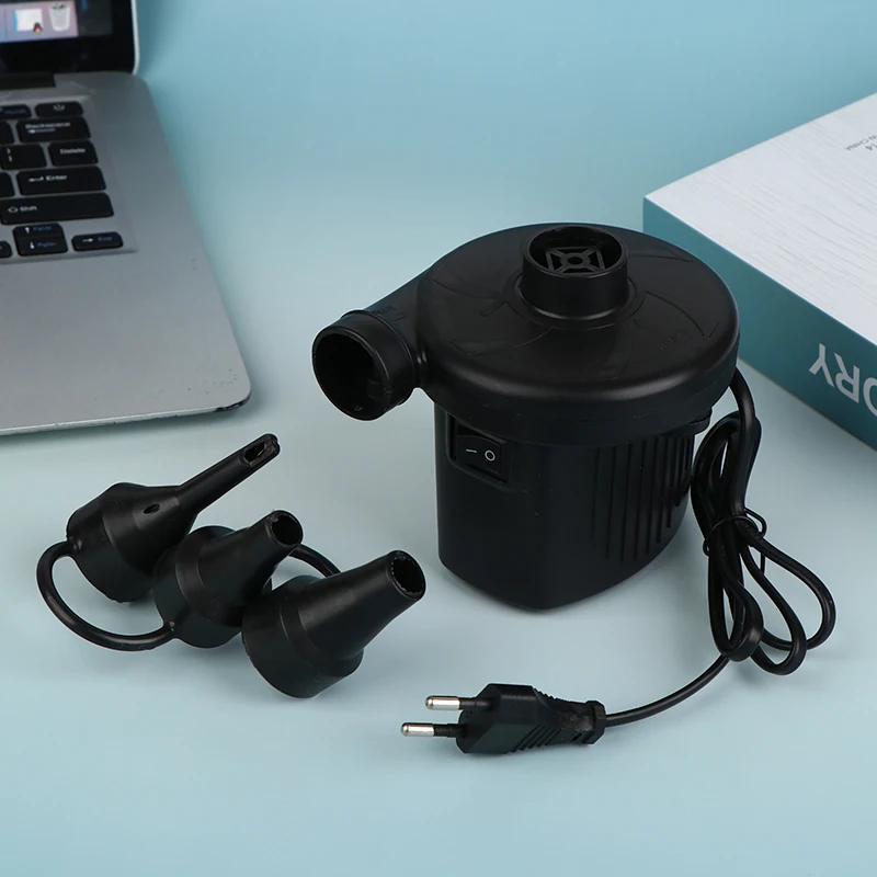 Taşınabilir Elektrikli Şişirme Pompası 3 Başlıklı Hava Yatağı Bot Oto Şişirme Pompası Araba Ev Kullanımı Kamp Şişirme Cihazı