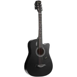 Rosewood – guitare classique 38 pouces, 6 cordes en tilleul, finition mate, Design coupé, Kit professionnel, cadeau ou pour enfant, BS50JT 