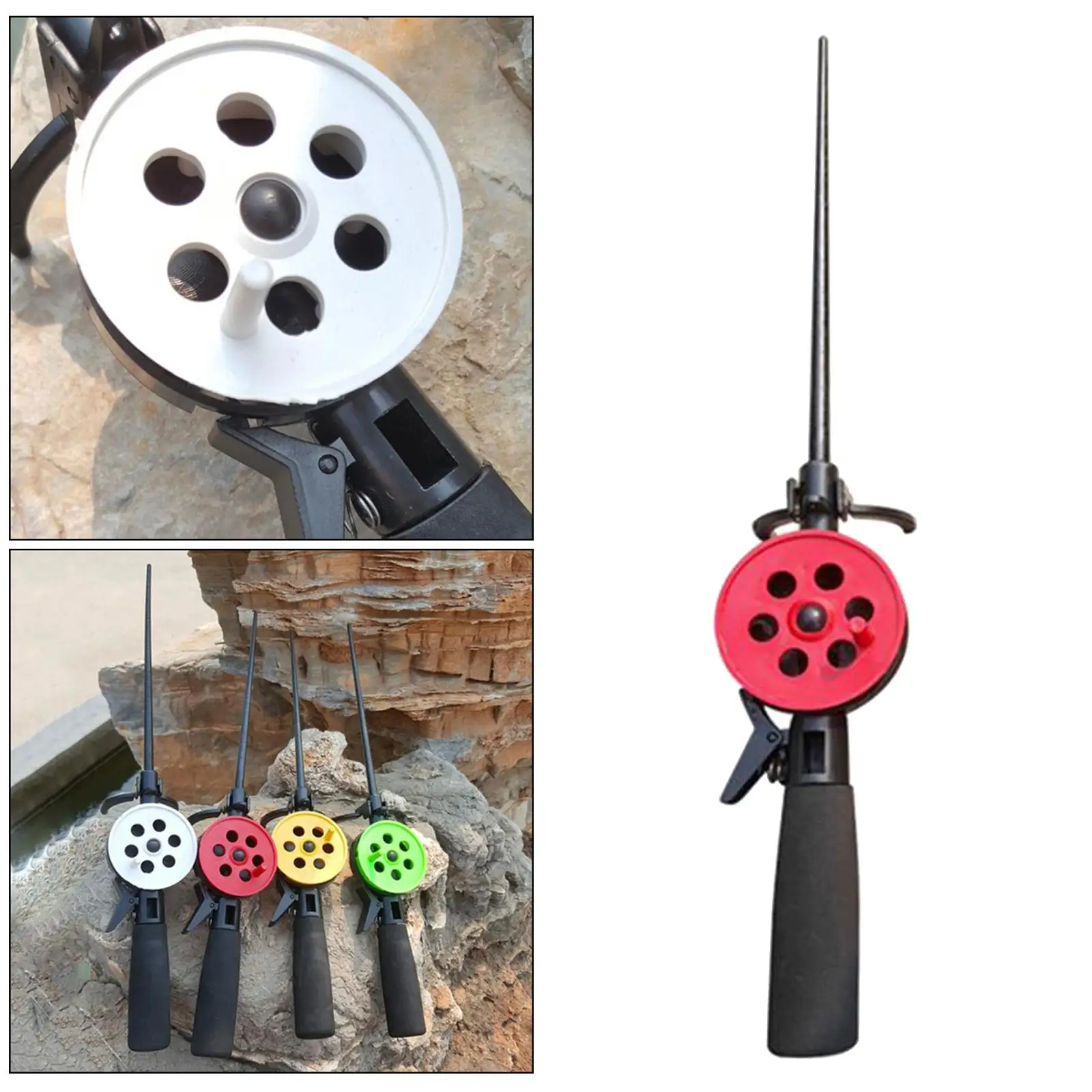 Portable Lightweight Ice Winter Fishing Rod W/ Reel Outdoor Sport 14inch Portable Lightweight Ice Winter Fishing Rod W/ Reel Outdoor Sport 14inch