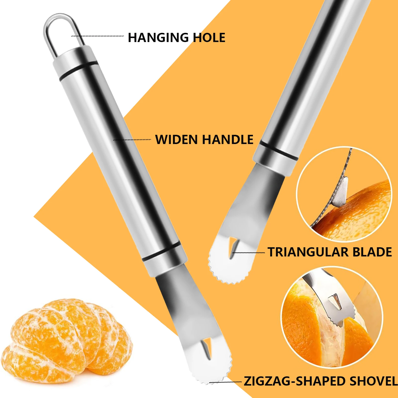 Orange/Pomelo Peeler Gadget Convenient to Clean with Hanging Hook for Friend Family Neighbors Gift