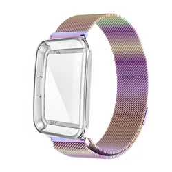 Milan Magnetic Loop Metal Wristband with Screen Protector Case - Premium Replacement Strap for Mi Band 7 Pro (4)