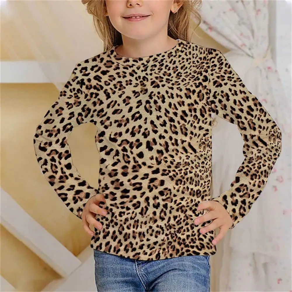 Girls Leopard Print Tee 1