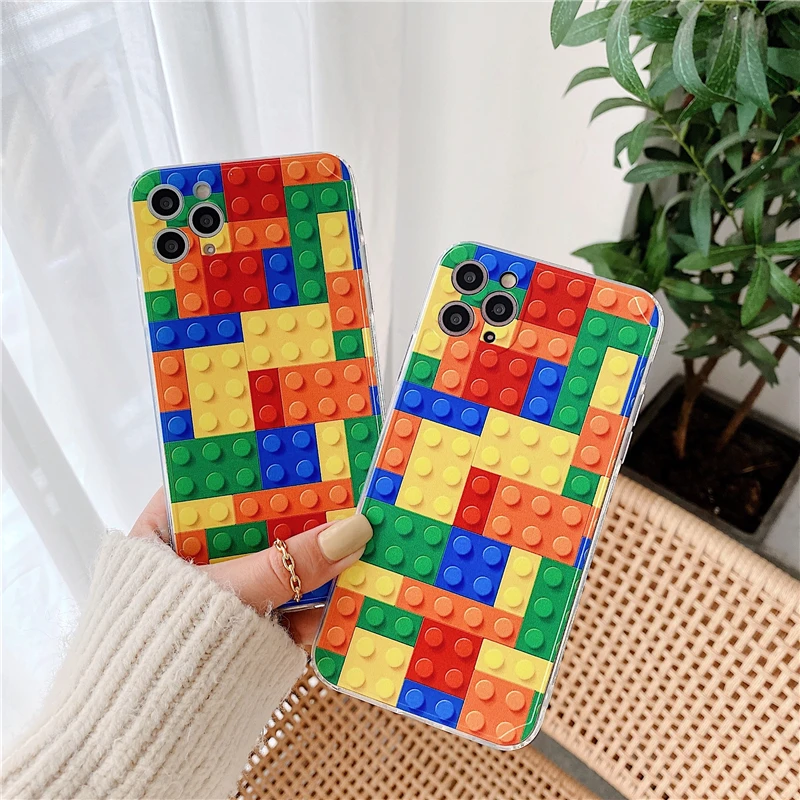 Чехол для телефона Tetris с прямыми краями IPhone 12 Mini 11 Pro XS Max XR X 7 8 Plus SE 2020 мягкая задняя