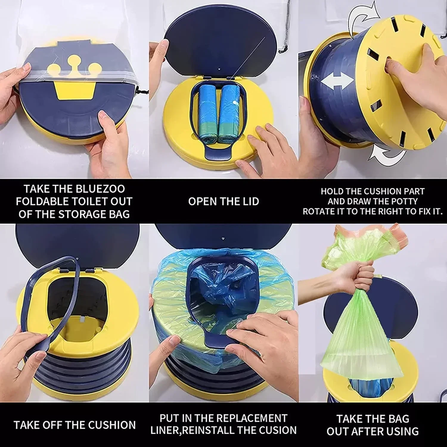 Portable Potty Child  Portable Fold Potty Seat with Storage Bag Portable Potty Child for Toddler Girls & Boys 4