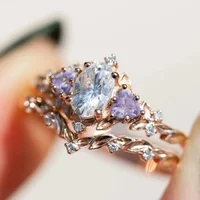 Women Simple Ring Small Fresh Copper Inset Artificial Zircon Ring Classic Personality Rings for Women Jewelry Bling Ring Men 1