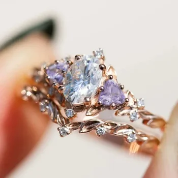 Women Simple Ring Small Fresh Copper Inset Artificial Zircon Ring Classic Personality Rings for Women Jewelry Bling Ring Men 1