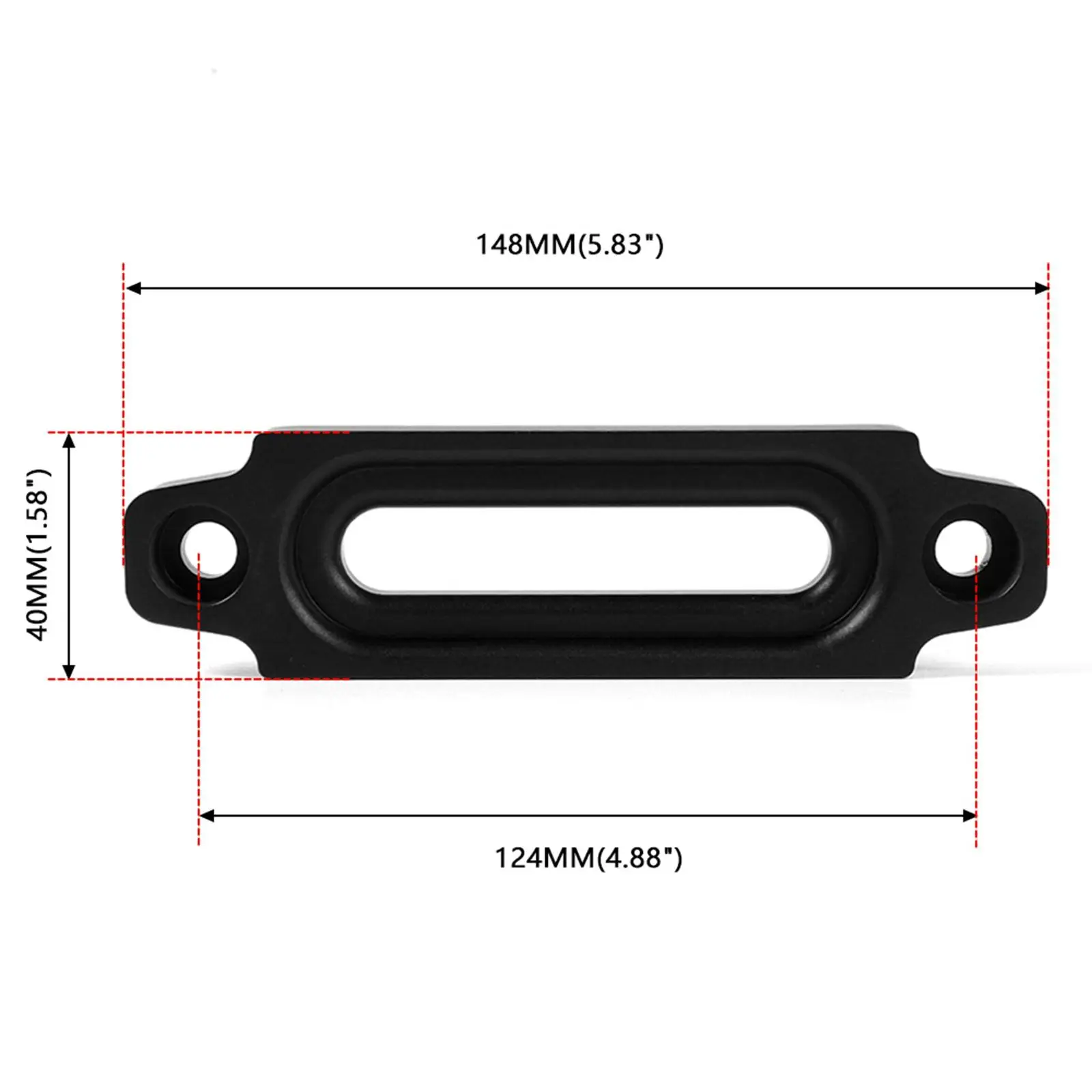 Winch Fairlead Replacement 124mm Aluminum Hawse Fairlead for Aluminum Suspension