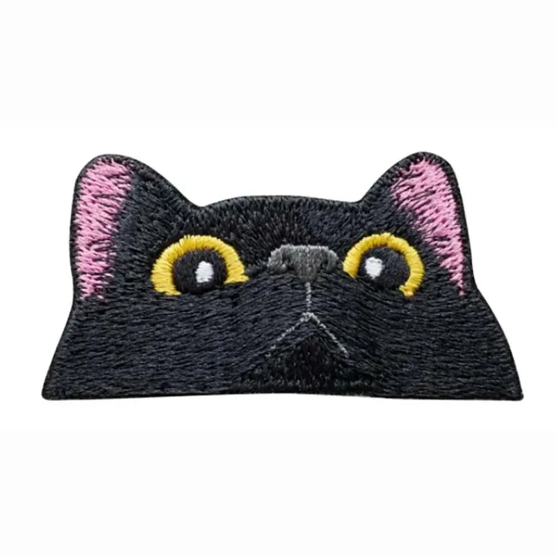 1Pcs Cat embroidery fabric patches clothing accessories badges Velcro armbands stickers
