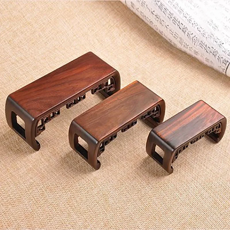 Purple Light Sandalwood Display Rack, Bamboo knot, Book Roll, jade ware, Miniature Ruyi Bonsai, Decoration Base, Wooden Pallet