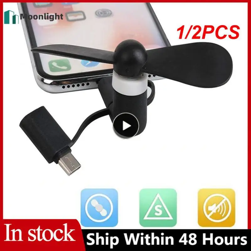 

1/2PCS 3-In-1Mini USB Fan Type C Micro USB Mini Fan Cooler for HTC Cell Phone High Quality USB