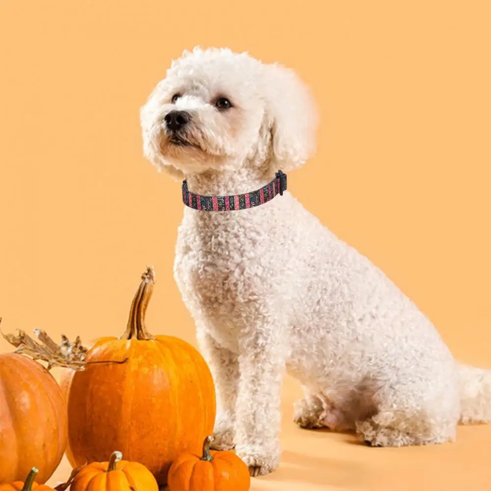 

Sealing Closure Dog Collar Stylish Floral Pattern Pet Collar Set with Adjustable D-ring Safety Buckle for Outdoor Adventures Pet