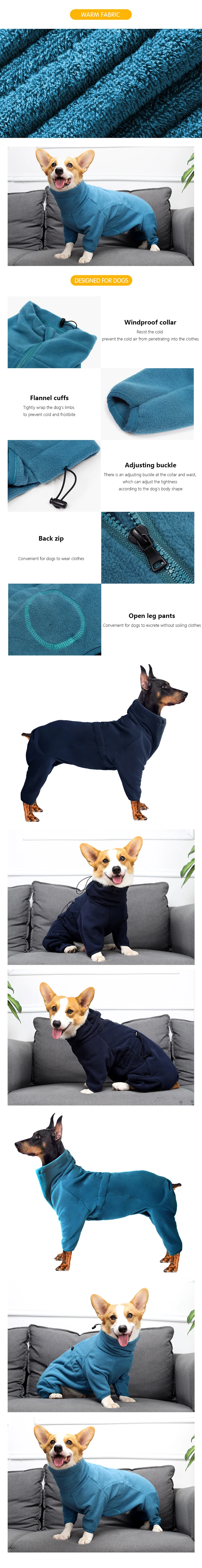 Adidog Fleece Dog Jacket - Turquoise