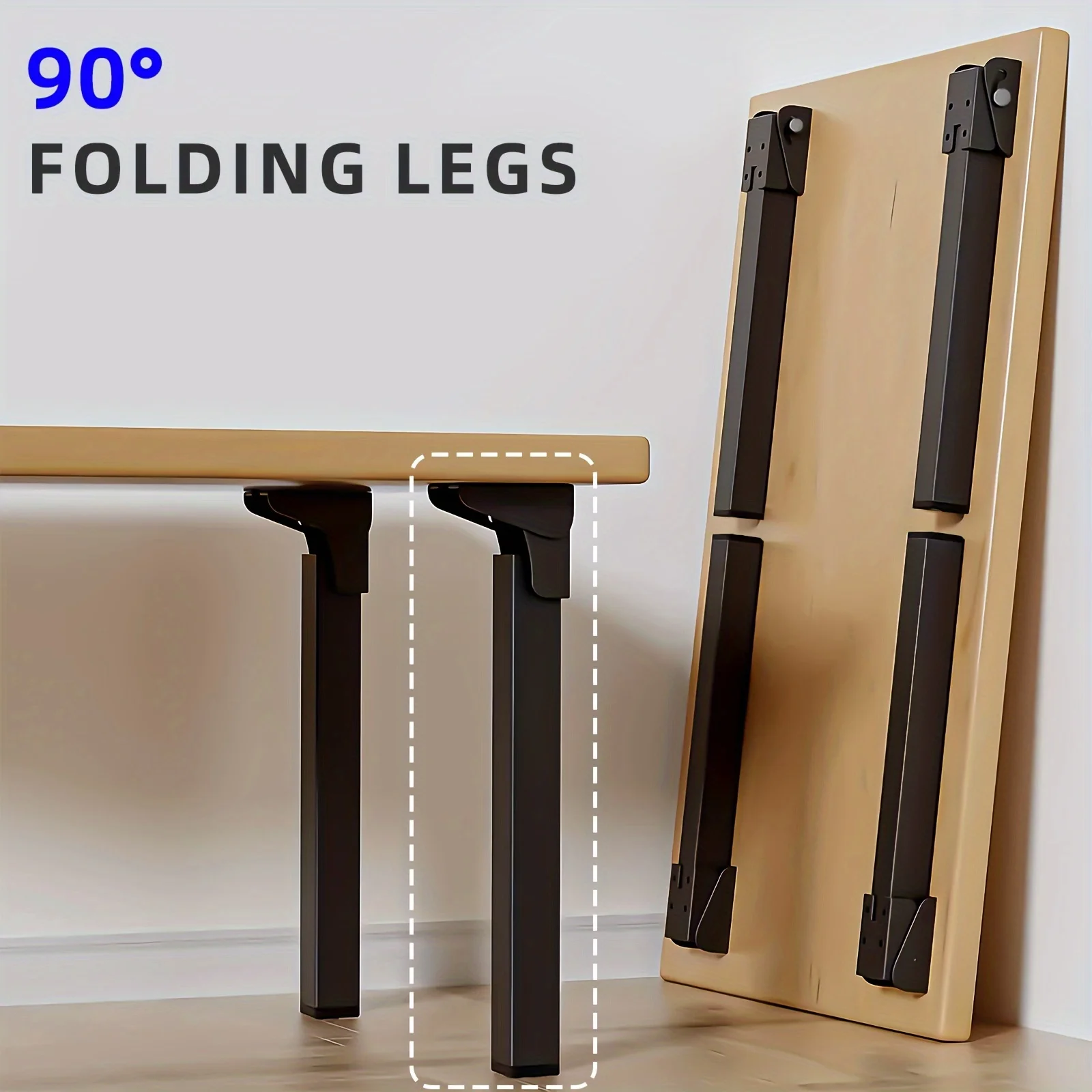 20 Inch Folding Hairpin Legs - 4 Pack Heavy Duty Metal Table Legs For DIY Furniture