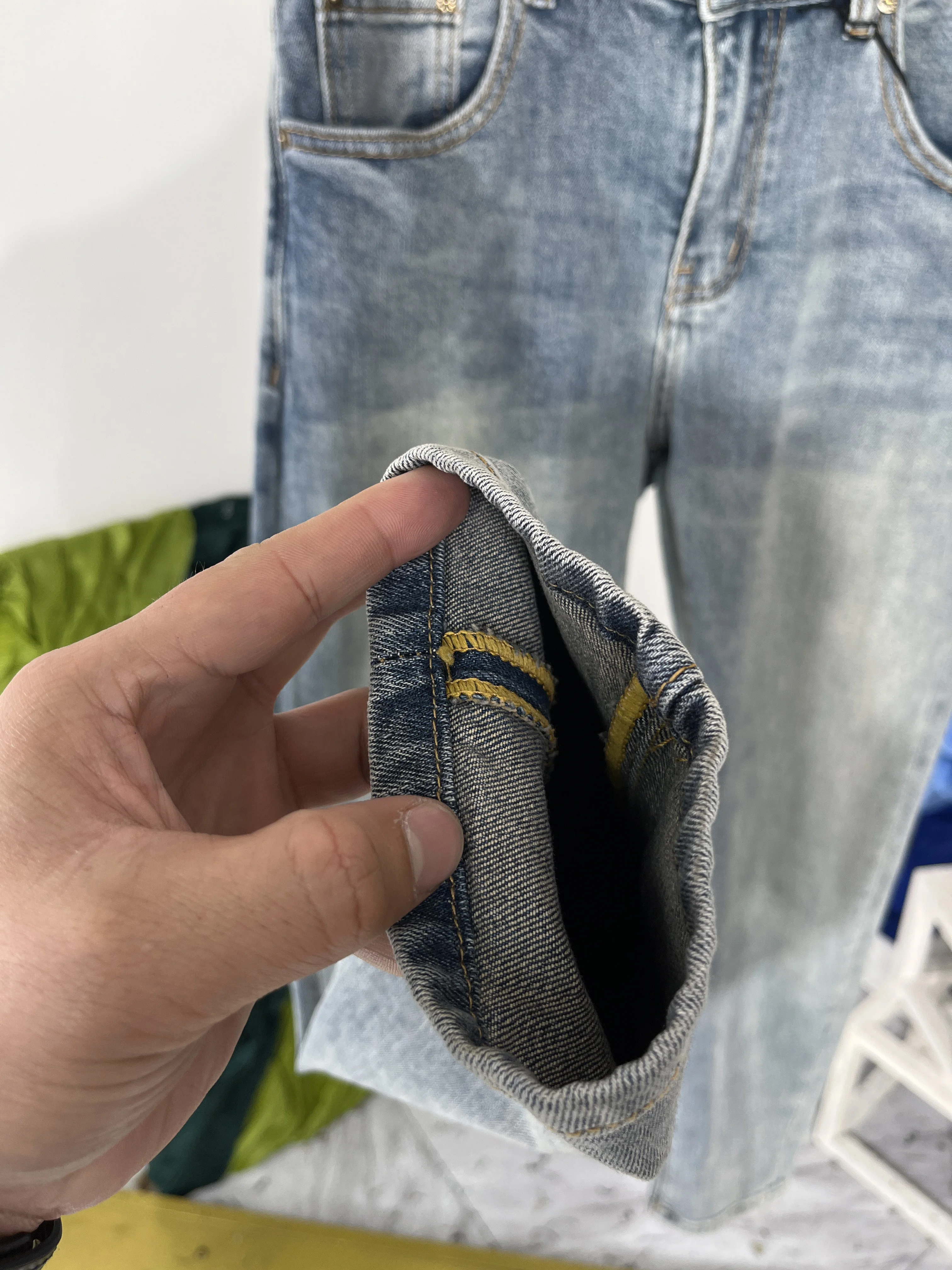 2024 Spring Europe Style Chic Men's High Quality Casual Jeans Denim Pants C254