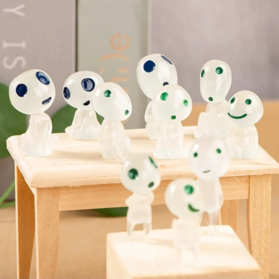 10Pcs Luminous Tree Spirits Micro Landscape Figure Ornament Outdoor Glowing Miniature Statue Potted Mini Garden Accessories 5
