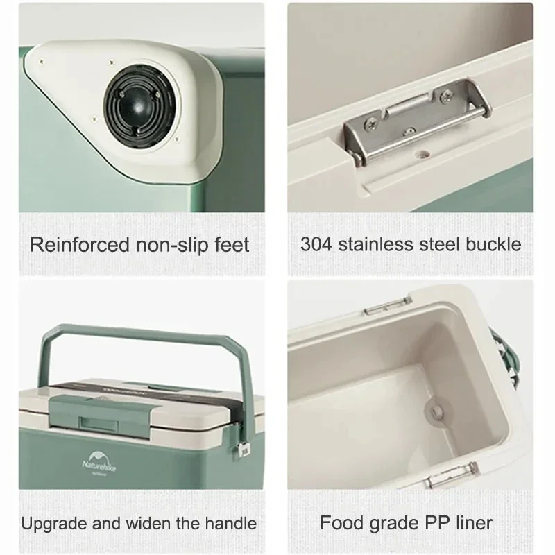 22L PP Outdoor Picnic Incubator Cooler Box Portable Camping Food Refrigeration Camping Coolers Preservation Cold Beer 4
