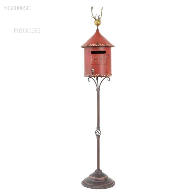 Európai Régi Postafiókok Kültéri Kovácsoltvas Postafiók Kerti Leszállító Retro Udvari Dekoráció Utcai Vélemény Doboz - Image 4