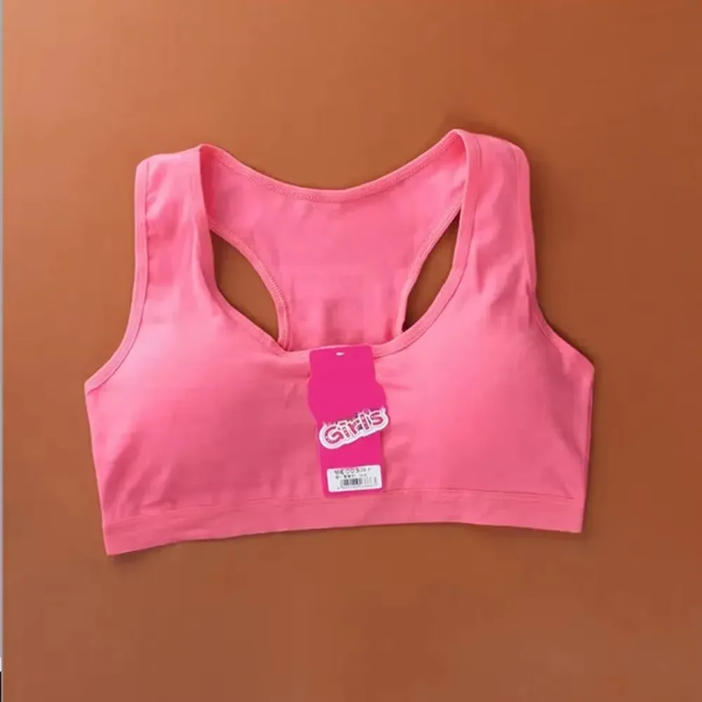 1pc Girls Tanks Teenagers Cotton Bras Clothing Training Bra Underwear Children Underclothes Young Girl Sport Puberty Teen Clothe