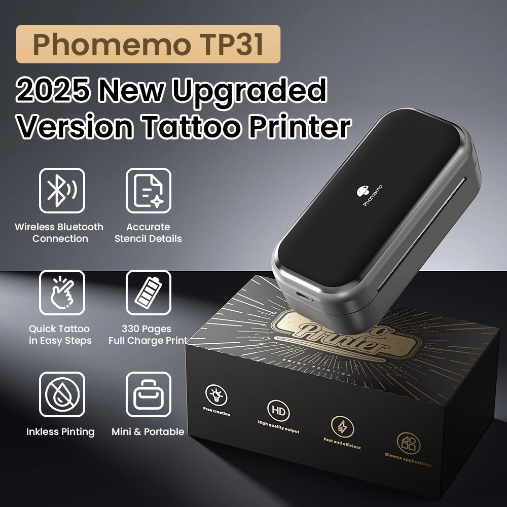 M08F tattoo printerタトゥー用紙10枚付属モバイルプリンター printer