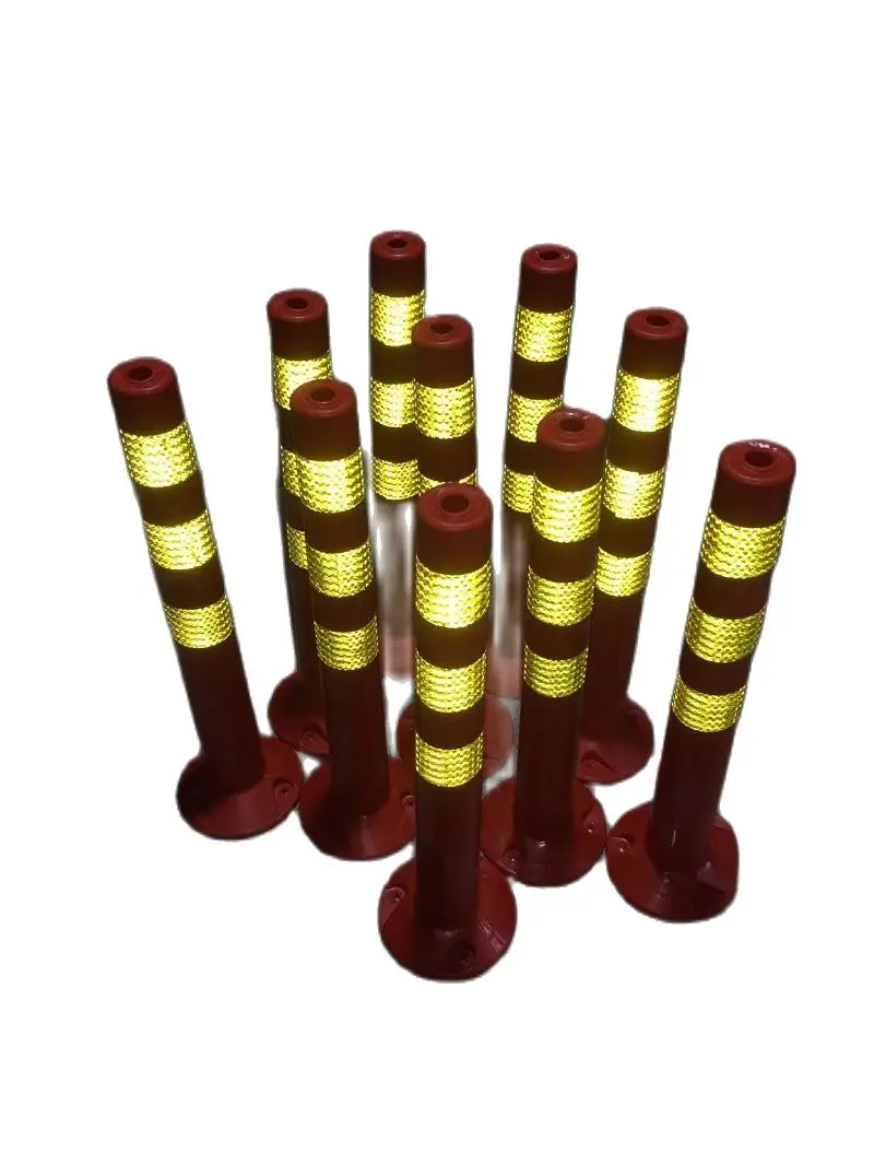 45CM PVC Reflective Safety Soft Standing Pillars Warning Reflective Plastic Road Sign