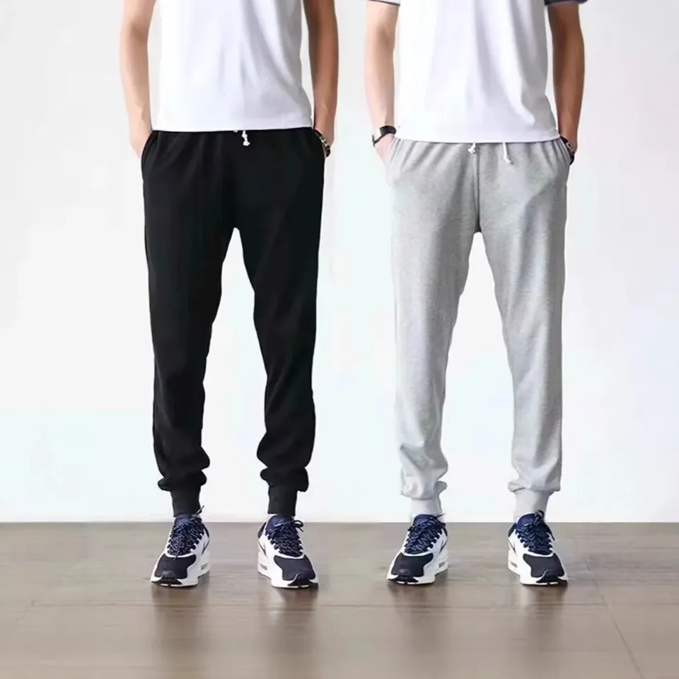 American Style High Street Pants Men's Korean Version Trendy Grey Ankle Bunching Loose Fit Sweatpants Casual Versatile Trousers