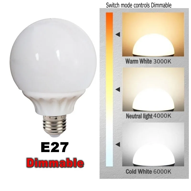 1-10pcs E27 LED 전구 AC 220V 240V 디 밍이 가능한 SMD2835 G80 G90 9W 15W LED 램프 야외 조명에 대 한 차가운 따뜻한 흰색 Led 전구 절약