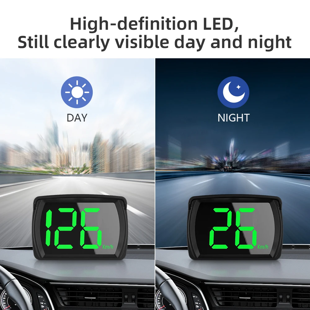 Digital Speedometer Head Up Display Big Font Speed Real Time Display GPS Kmh HUD for All Cars Car Electronics Accessories 3